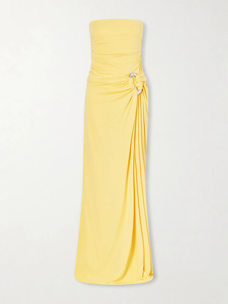 Simkhai Simkhai - Emma Strapless Embellished Jersey Gown - Yellow 