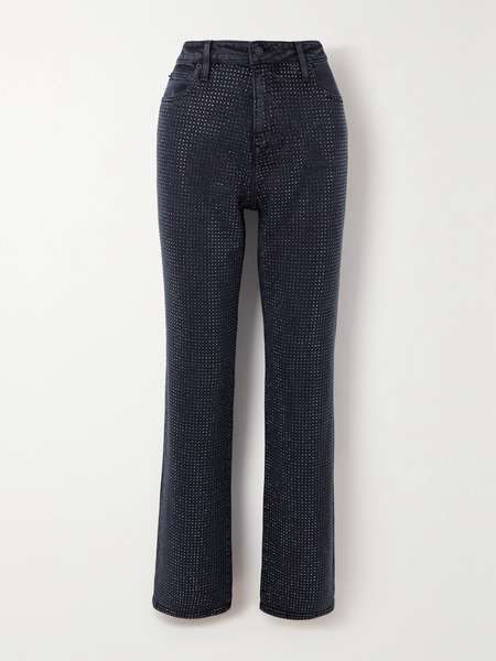  Simkhai Simkhai - Liam Crystal-embellished High-rise Straight-leg Jeans - Black 