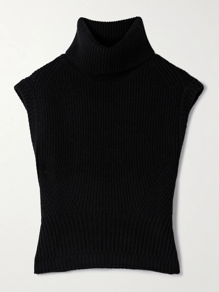  Simkhai Simkhai - Maple Ribbed Wool-blend Turtleneck Tank - Black 