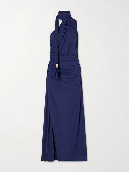  Simkhai Simkhai - Moira Tussled Ruched Stretch-jersey Gown - Navy 