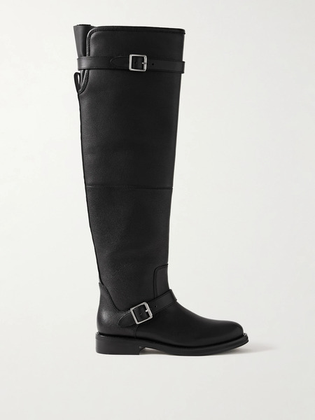 Simkhai Simkhai - Noah Buckled Leather Over-the-knee Boots - Black 