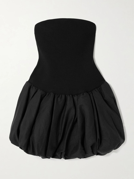  Simkhai Simkhai - Pollie Strapless Stretch Recycled-knit And Linen-blend Mini Dress - Black 