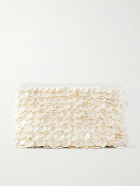  Simkhai Simkhai - Reese Shell Beaded Clutch - Cream 