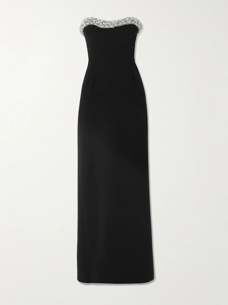  Simkhai Simkhai - Riona Strapless Embellished Crepe Gown - Black 