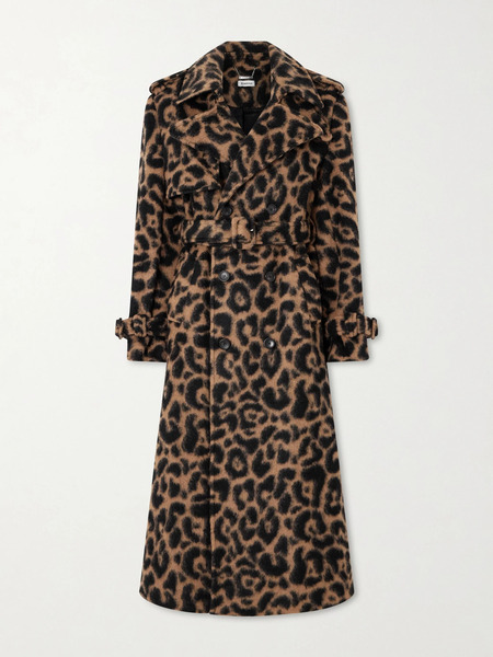  Simkhai Simkhai - Rumi Belted Leopard-print Brushed-felt Coat - Leopard Print 