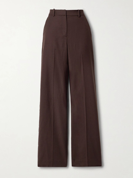  Simkhai Simkhai - Tavar Wool Wide-leg Pants - Chocolate 