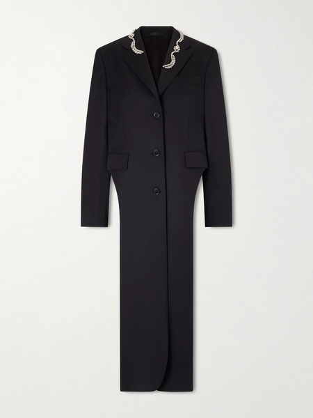  Simone Rocha Simone Rocha - Embellished Woven Coat - Black 
