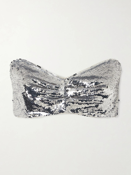  Simone Rocha Simone Rocha - Sequined Tulle Top - Silver 