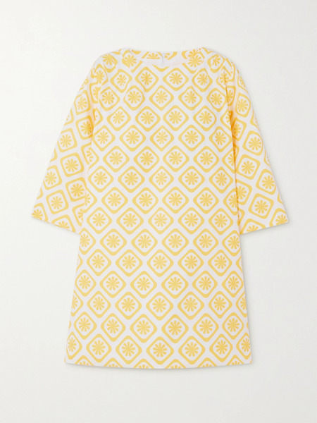  Sindiso Khumalo Sindiso Khumalo - Thobi Printed Silk Mini Dress - Yellow 