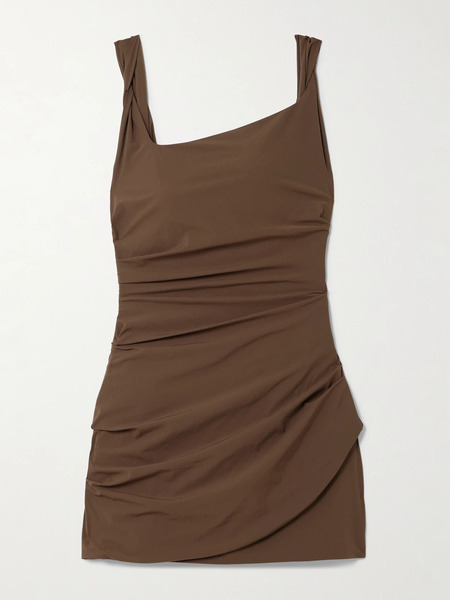  Sir. Sir. - Draped Twisted Stretch-crepe Mini Dress - Brown 