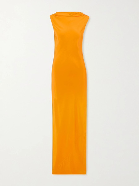  Sir. Sir. - Isla Open-back Draped Silk Crepe De Chine Gown - Orange 