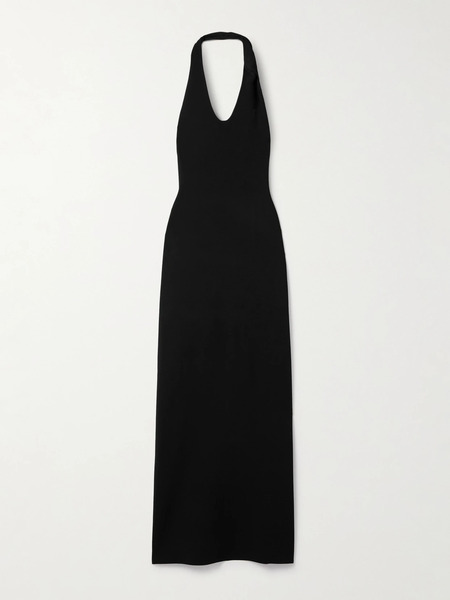  Sir. Sir. - Solari Stretch Recycled-jersey Halterneck Maxi Dress - Black 