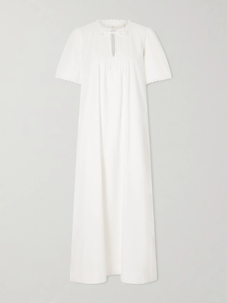  Skall Skall - Freesia Organic Cotton Maxi Dress - White 
