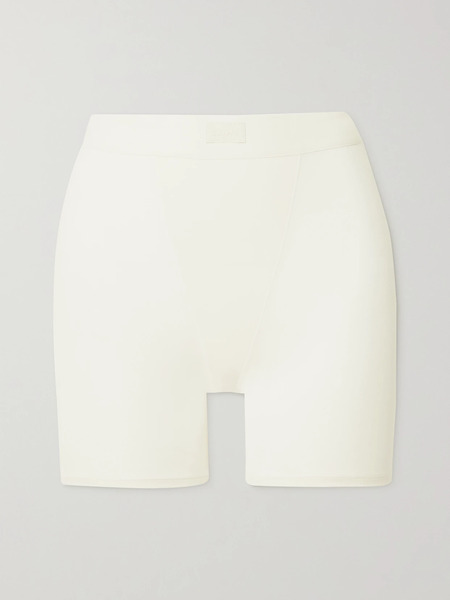  Skims Skims - Boyfriend Stretch-modal And Cotton-blend Jersey Boxer Shorts - Marble 