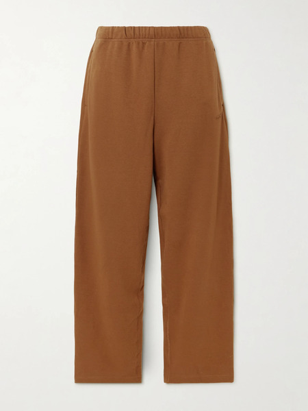  Skims Skims - Classic Cotton-blend Jersey Straight-leg Pants - Bison 