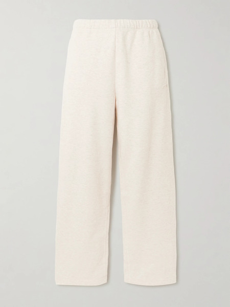  Skims Skims - Classic Cotton-blend Jersey Straight-leg Pants - Oatmeal Heather 