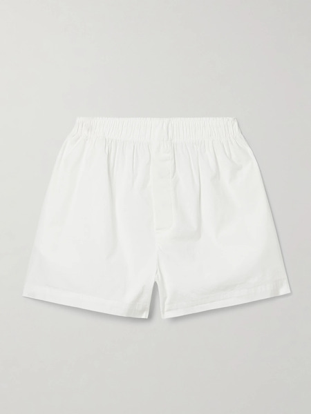  Skims Skims - Cotton-blend Poplin Boxers - Snow 