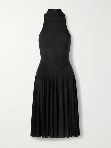  Skims Skims - Milky Sheer High Neck Midi Dress - Obsidian 