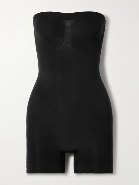 Skims Skims - Seamless Sculpt Strapless Shortie Bodysuit - Onyx 