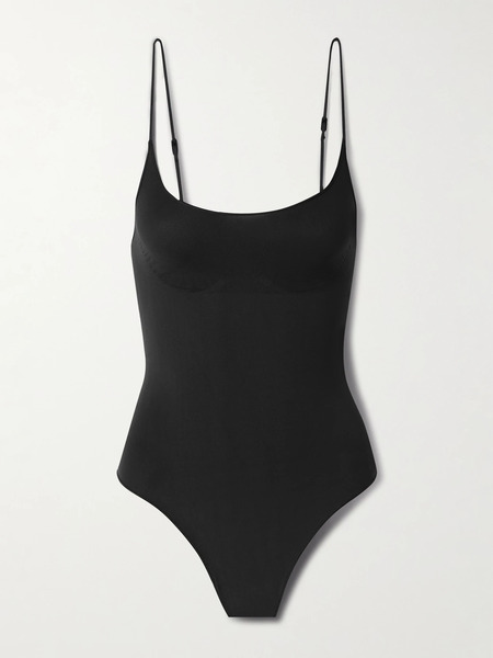 Skims Skims - Sheer Seamless Thong Bodysuit - Onyx 