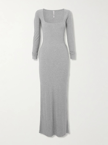  Skims Skims - Soft Lounge Long Sleeve Dress - Heather Grey 