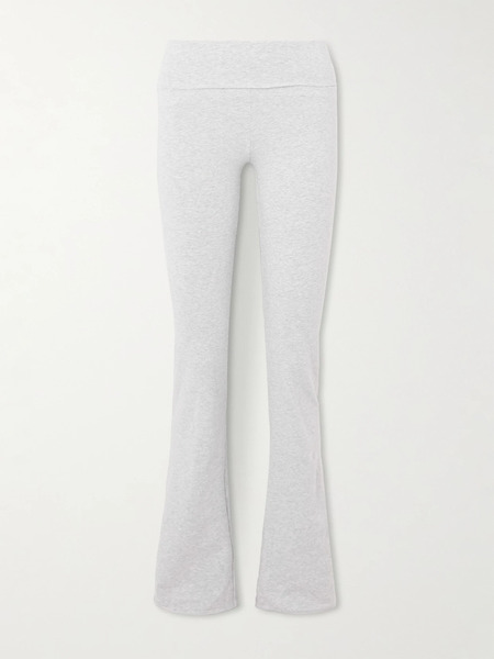  Skims Skims - Stretch-cotton Jersey Foldover Pants - Light Heather Grey 