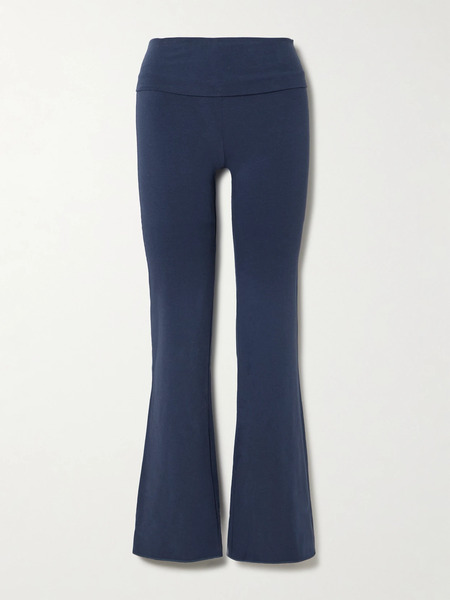 Skims Skims - Stretch-cotton Jersey Foldover Pants - Navy 