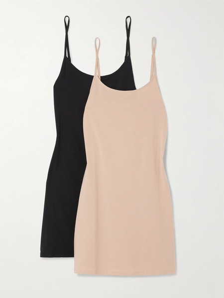  Skin Skin - Ginny Set Of Two Stretch Organic Pima Cotton-jersey Tanks - Multi 