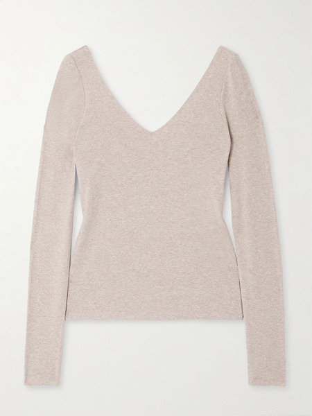  Skin Skin - Ribbed Stretch-jersey Top - Beige 