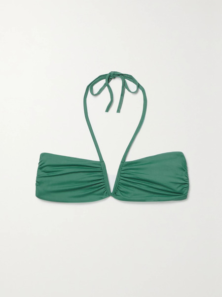  Skin Skin - The Portia Reversible Recycled Halterneck Bikini Top - Jade 