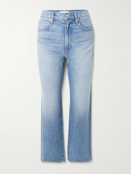  Slvrlake Slvrlake - London Crop High-rise Straight-leg Jeans - Mid Denim 