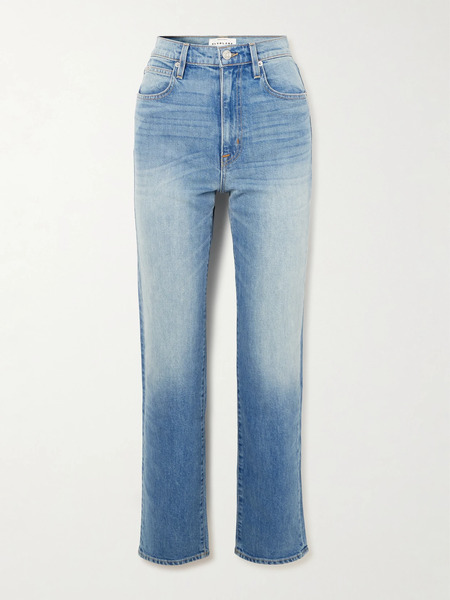  Slvrlake Slvrlake - London High-rise Straight-leg Jeans - Mid Denim 
