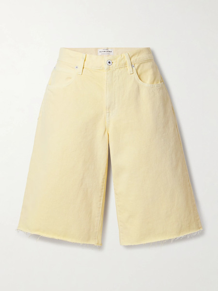  Slvrlake Slvrlake - Mica Frayed Denim Shorts - Pastel Yellow 