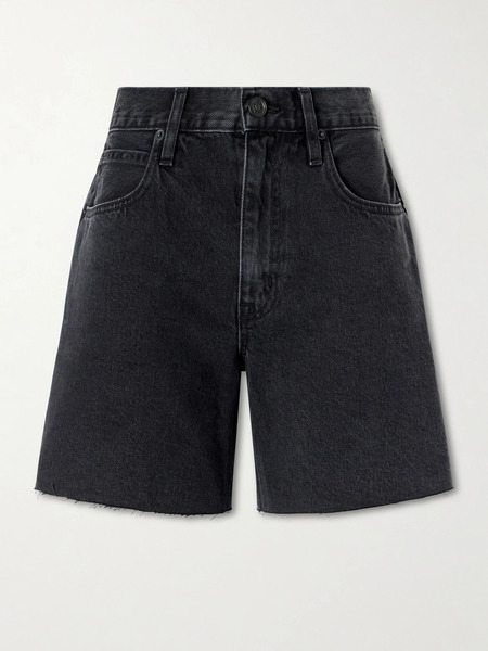  Slvrlake Slvrlake - Sienna Frayed Denim Shorts - Black 