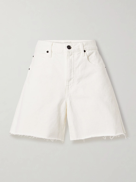  Slvrlake Slvrlake - Sienna Frayed Denim Shorts - White 