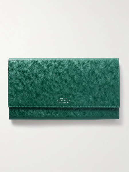  Smythson Smythson - Marshall Textured-leather Travel Wallet - Forest Green 