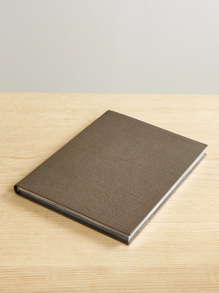  Smythson Smythson - Portobello Ludlow Textured-leather Notebook - Dark Brown 