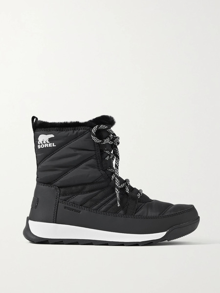  Sorel Sorel - Whitney Ii Faux Fur-trimmed Shell Ankle Boots - Black 