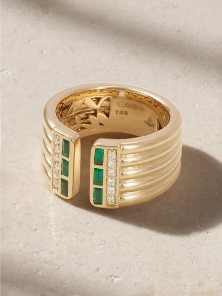  Sorellina Sorellina - Alba 18-karat Gold, Diamond And Emerald Ring - 6 
