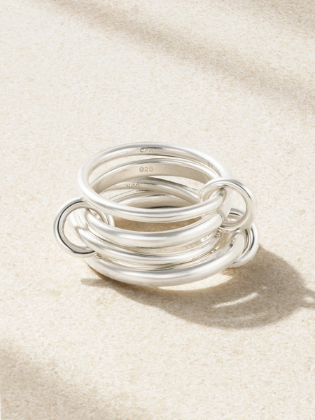  Spinelli Kilcollin Spinelli Kilcollin - Hyacinth Set Of Four Sterling Silver Rings - 5 