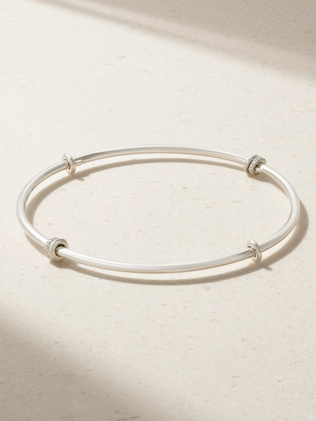  Spinelli Kilcollin Spinelli Kilcollin - Kini Sterling Silver Diamond Bangle - M 