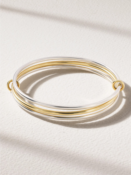  Spinelli Kilcollin Spinelli Kilcollin - Lumin Set Of Three 18-karat Yellow And White Gold Bracelets - S 