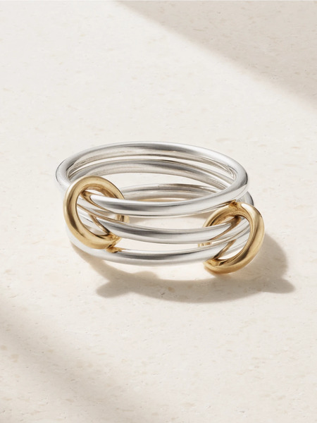  Spinelli Kilcollin Spinelli Kilcollin - Solarium Set Of Three Sterling Silver And 18-karat Gold Rings - 5 