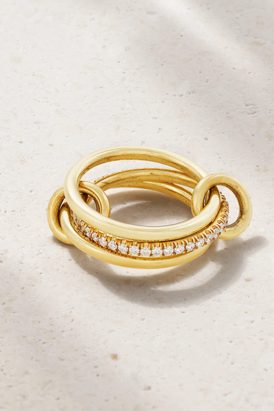  Spinelli Kilcollin Spinelli Kilcollin - Sonny Set Of Three 18-karat Gold Diamond Rings - 6 