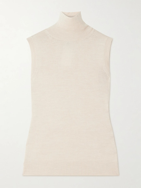  Sportmax Sportmax - Vertigo Wool Turtleneck Tank - Ivory 