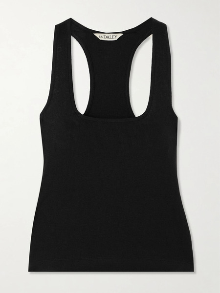  S.s. Daley S.s. Daley - Amelia Ribbed Lyocell-blend Tank - Black 