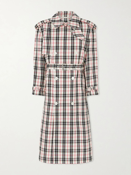  S.s. Daley S.s. Daley - Eve Belted Double-breasted Checked Cotton-blend Tweed Trench Coat - Multi 