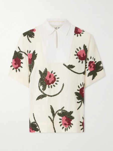  S.s. Daley S.s. Daley - Iona Bead-embellished Linen Shirt - Cream 