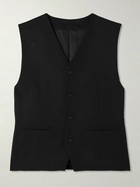  Ssstein Ssstein - Belted Wool-gabardine Vest - Black 
