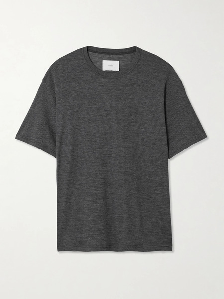  Ssstein Ssstein - Ribbed Wool T-shirt - Dark Gray 